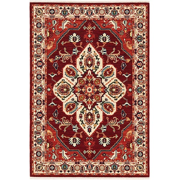 Oriental Weavers 2 ft. x 6 ft. Lilihan Machine Woven Runner RugRed L5502C060190ST - main